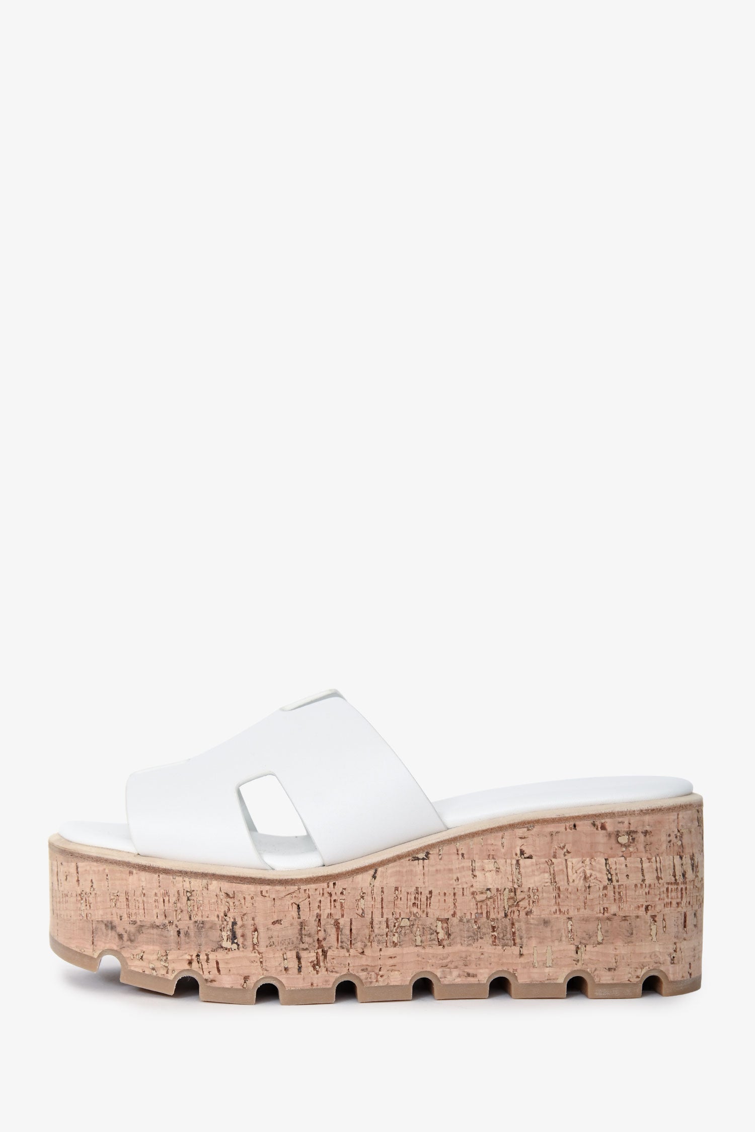 Hermès White Leather 'Eze 30' Sandals Size 35 – Mine & Yours