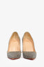 Christian Louboutin Gold/Silver Sparkle Spike Detail Heels Size 37.5