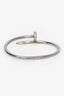 Cartier 18K White Gold Diamond Juste un Clou Bracelet Medium Model Size 16