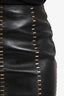Alexander McQueen Black Lambskin Leather Mini Skirt Size 38