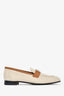 Hermès Beige Canvas Tan Leather H Loafers Size 40