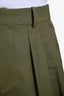 Frame Green Pleated Wide Cuff Shorts Size 4