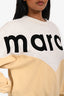 Isabel Marant Etoile Grey/Yellow Cotton Logo Sweatshirt Size 34