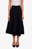 Christian Dior Navy A-Line Midi Skirt Size 2