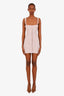 House of CB Pink Ruched Front Closure Mini Dress Size S