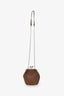 Weekend Max Mara Brown Leather 'Pasticcino' Small Kiss-Lock Crossbody Bag