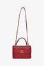Pre-loved Chanel™ 2017 Burgundy Lambskin Leather CC Trendy Small Top Handle