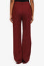 Valentino Burgundy Wool Silk Blend Trousers Size 4