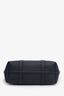 Loro Piana Navy Leather Ghiera Shopper Small Tote with Pouch