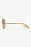 Chloe Beige/Gold 42S Aviator Sunglasses