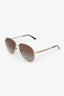 Gucci Brown/Gold Aviator Frame Sunglasses