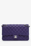 Pre-loved Chanel™ 2016 Purple Quilted Lambskin Medium Classic Double Flap Bag