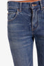 Celine Blue Cotton Flared Leg Jeans Size 26