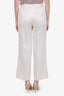 Etro Cream Silk/Linen Blend Straight Leg Pants Size 42