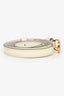 Gucci White Patent Leather Extra Thin GG Marmont Belt Size 110 44