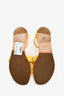 Hermès Yellow Lizard Leather Santorini Sandals Size 36