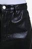 Frame Black Recycled Leather Mini Skirt Size 27
