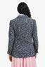 Pre-loved Chanel™ 2015 Navy Multi-Colour Tweed Double Breasted Blazer Size 34