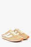 Vince Beige/White Suede 'Oasis' Slip On Sneaker Mules Size 36.5