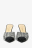 Pre-loved Chanel™ Black/White Tweed Leather Slip-On Mules Size 37
