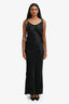 Acne Studios Black Satin Sleeveless Dress Size 38