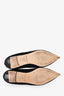 Jimmy Choo Black/White Suede 'Love Flat' Logo Flats Size 39