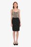 Dolce & Gabbana 2011 Black/White Silk Patterned Mini Dress Size 40