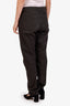 Hermès Green Cotton Straight Leg Pants Size 40