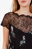 Red Valentino Black Polka-Dot Lace Midi Dress Size 42
