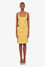 Jacquemus Orange Cutout Draped Halterneck Dress Size 38