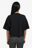Anine Bing Black Logo Cropped Short Sleeve Sweatshirt Size XS