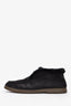 Loro Piana Navy Blue Suede 'Open Walk' Ankle Boot Estimated Size 37