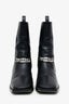 Gucci Black Leather Horsebit Square Toe Combat Boots Size 40