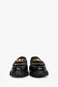 Celine Black Leather Triomphe 'Margaret' Loafers Size 34