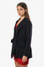 Weekend Max Mara Navy Blue Wool Belted Coat Size 2