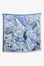 Hermès Blue/Multicolour Silk Millefleurs du Mexique Scarf Size 65cm