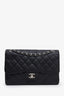 Pre-loved Chanel™ 2013-14 Black Caviar Leather Quilted Jumbo Classic Flap Bag with SHW