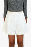 Zimmermann White Linen Scalloped Shorts Size 2