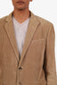 Hugo Boss Beige Corduroy Single-Breasted Blazer Size US 40R Mens