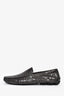 Prada Grey Croc-Embossed Leather Loafers Size 8 Men's
