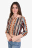 Missoni Pink/Burgundy Wool Mohair Zip Up Sweater Size 42