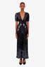 Temperley London Black Heart Sequin Jumpsuit Size US 2