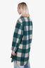 Isabel Marant Etoile Green & Beige Wool Klelayo Check Coat Size 38
