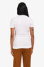 Versace White Cotton Crystal Embellished Medusa Short Sleeve T-Shirt Size 38