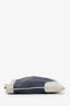 Prada Navy/White Canvas Canapa Logo Crossbody Bag