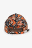 Burberry Orange Nylon Monogram Print Baseball Cap Size S