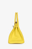 Hermès 2011 Lime/Gris Pearl Epsom Leather Birkin 30