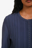 Salvatore Ferragamo Blue Gancini Cardigan Size M