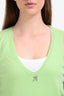 Brunello Cucinelli Mint Green Cashmere LS Sweater Size XS