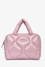 Sac de voyage matelassé en nylon rose Miu Miu « Trapuntato Losa »